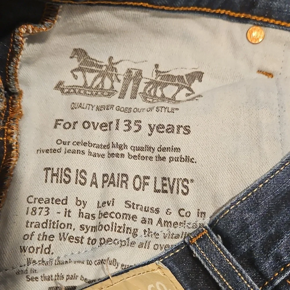 Levi's 514 Men's Dark Blue Straight Jeans Sz. 36 X 30